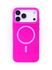 Neon Pink Crystal Clear iPhone Case