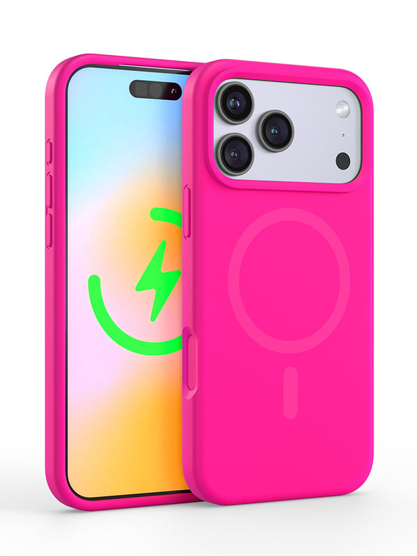 Neon Pink Silicone iPhone Case