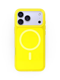 Neon Yellow Crystal Clear iPhone Case