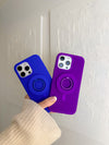 Neon Blue MagSafe Ring Grip and Stand