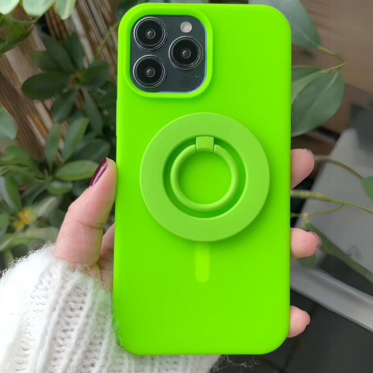 Neon Green MagSafe Ring Grip and Stand