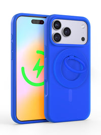 Neon Blue MagSafe Ring Grip and Stand