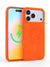 Neon Orange Silicone iPhone Case With MagSafe Ring Grip Bundle