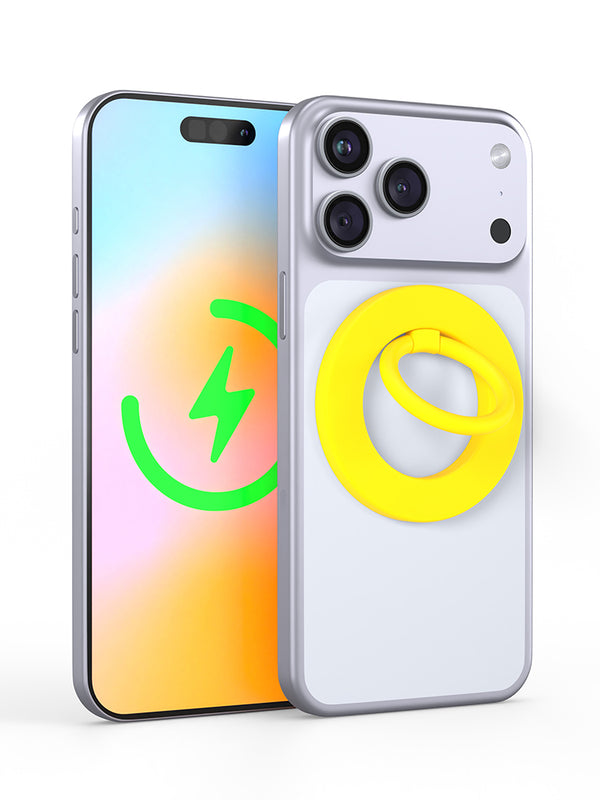 Neon Yellow MagSafe Ring Grip and Stand