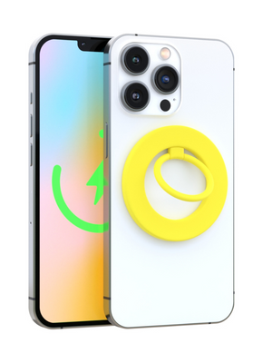 Neon Yellow MagSafe Ring Grip and Stand