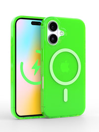 Neon Green Crystal Clear iPhone Case