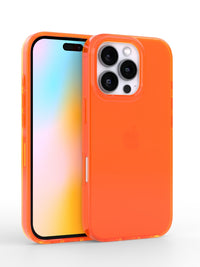 Neon Orange Crystal Clear iPhone Case