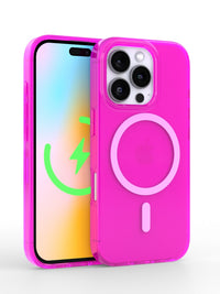 Neon Pink Crystal Clear iPhone Case iPhone 13 / Non MagSafe Neon Pink Crystal Clear iPhone Case iPhone 13 / Non MagSafe