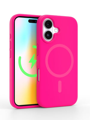 Neon Pink Silicone iPhone Case