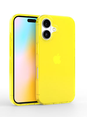 Neon Yellow Crystal Clear iPhone Case