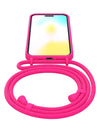 Neon Pink Crossbody iPhone Case With MagSafe