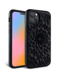 Matte Black Kaleidoscope iPhone Case