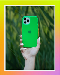 Neon Green Crystal Clear iPhone Case