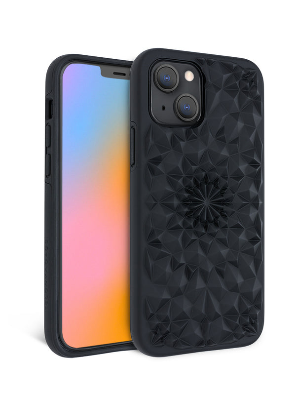 Matte Black Kaleidoscope iPhone Case