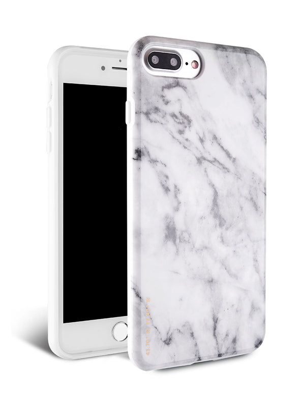 White Polished Marble iPhone Case