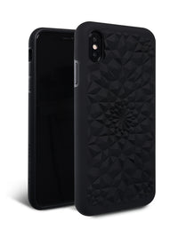 Matte Black Kaleidoscope iPhone Case