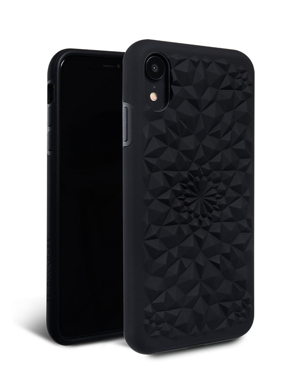Matte Black Kaleidoscope iPhone Case