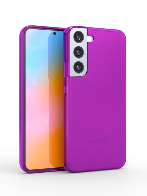 Neon Purple Crystal Clear iPhone Case