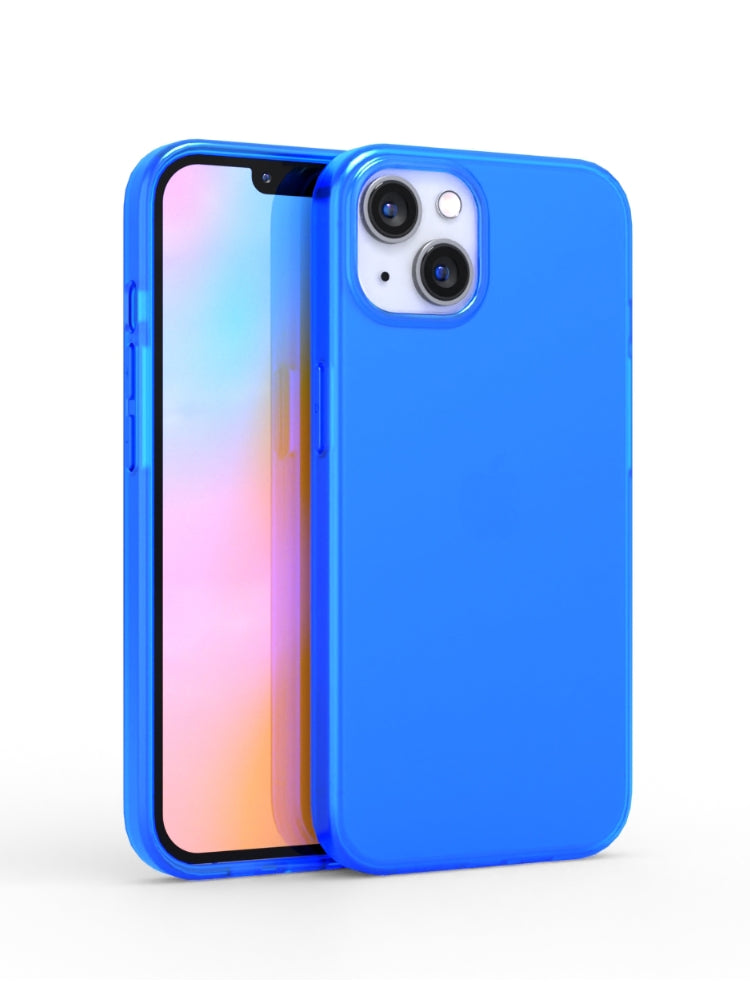 Neon Blue Crystal Clear iPhone Case iPhone 15 Plus / Non MagSafe Neon Blue Crystal Clear iPhone Case iPhone 15 Plus / Non MagSafe