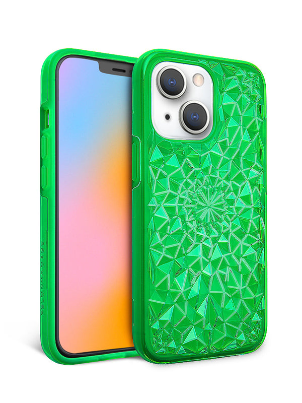 Neon Green Kaleidoscope iPhone Case