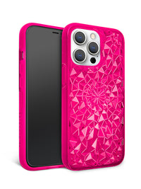 Neon Pink Kaleidoscope iPhone Case