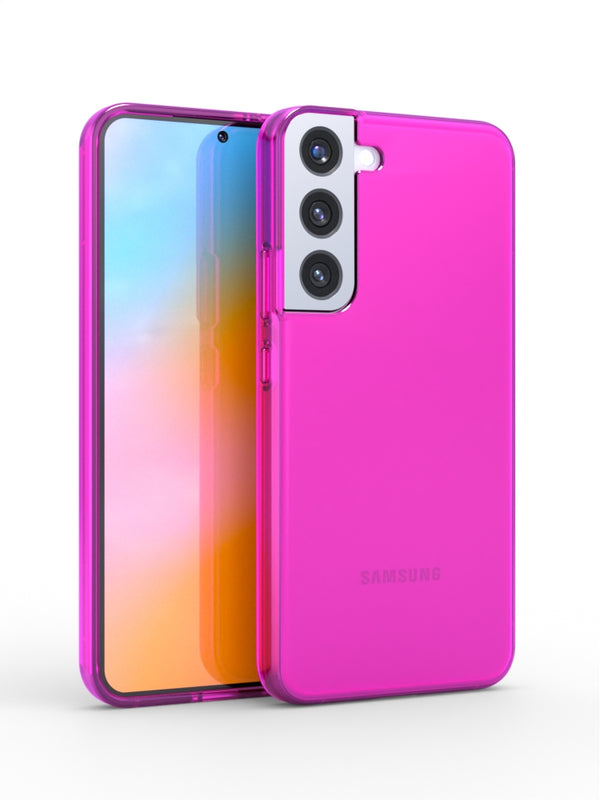 Neon Pink Crystal Clear iPhone Case