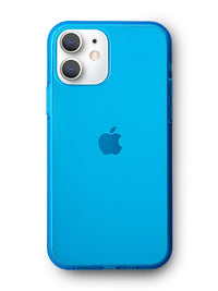 Neon Blue Crystal Clear iPhone Case