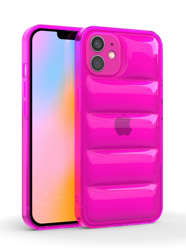 Neon Pink Puffer iPhone Case