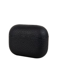 Black Pebbled Leather AirPods Case