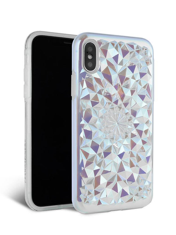 Clear Cosmic Holographic Kaleidoscope iPhone Case