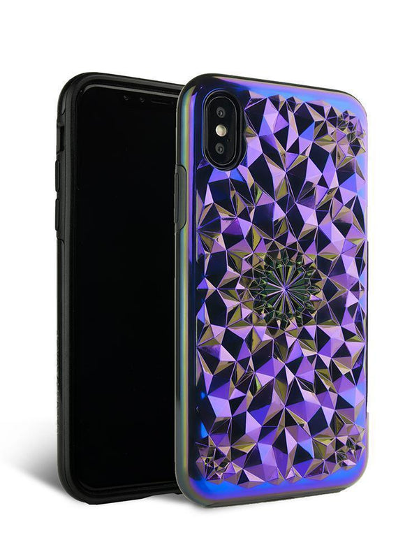 Cosmic Holographic Kaleidoscope iPhone Case