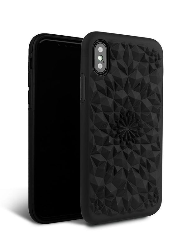 Matte Black Kaleidoscope iPhone Case